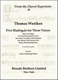 Five Madrigals for Three Voices SAB Choral Score cover